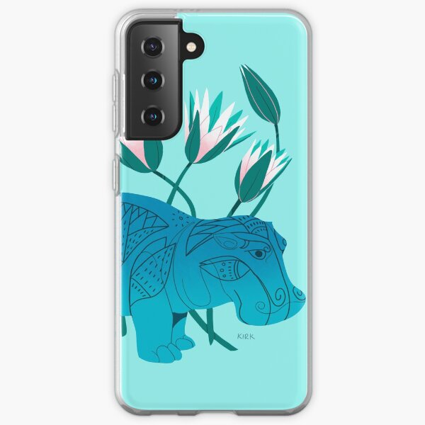 Faience Hippo - Floral Artefacts Samsung Galaxy Soft Case