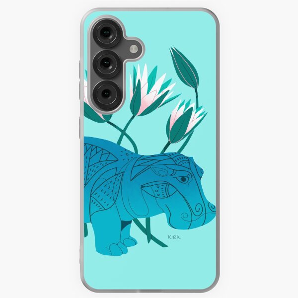 Item preview, Faience Hippo - Floral Artefacts designed and sold by flaroh.