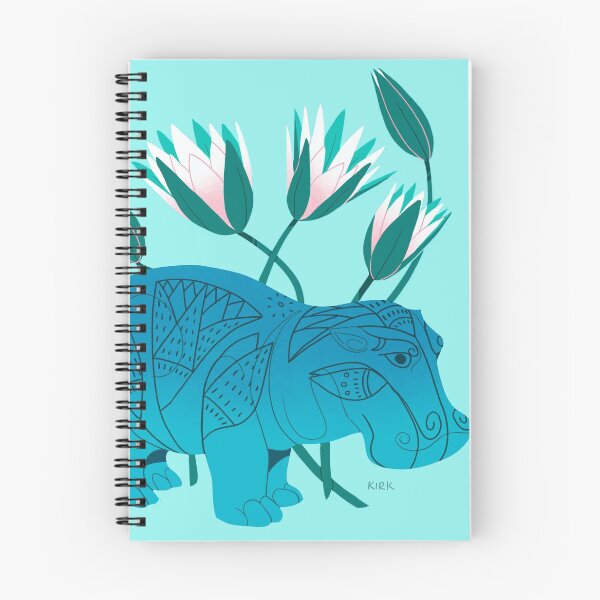 Item preview, Faience Hippo - Floral Artefacts designed and sold by flaroh.