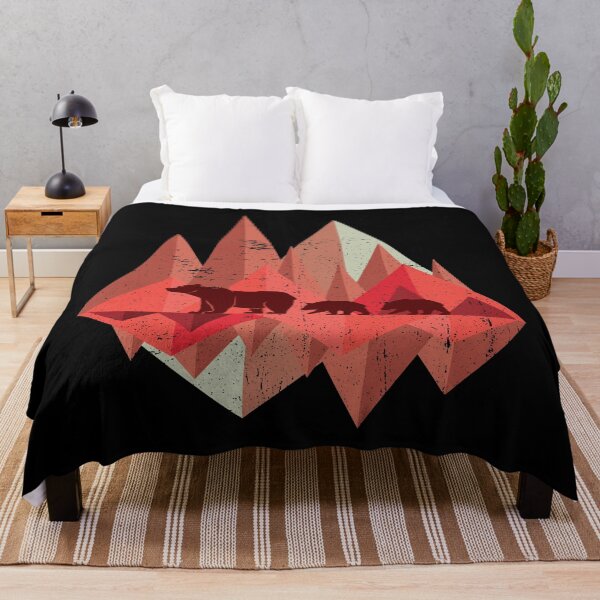 Item preview, Geometric mountains | Nature bear forest wilderness animals designed and sold by anziehend.