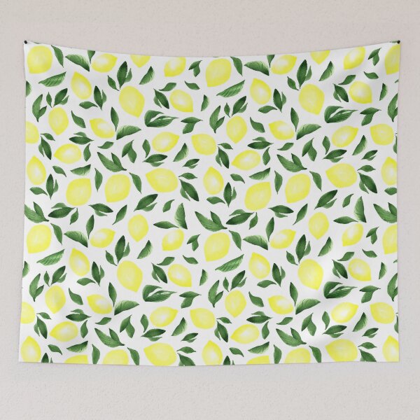 Item preview, Lemons. White pattern designed and sold by JuliaBadeeva.