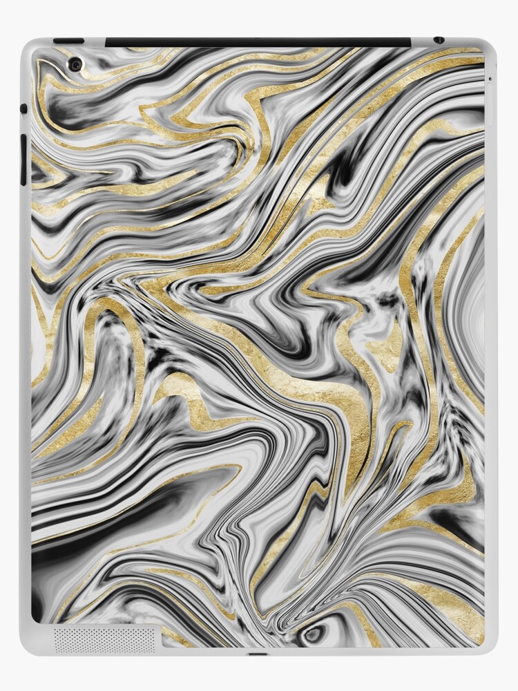 Gray Black White Gold Marble #1 #Decor #Art 