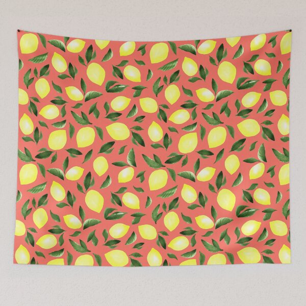 Item preview, Lemons. Red pattern designed and sold by JuliaBadeeva.
