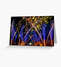 Big Blue Illuminations Fireworks at Epcot Greeting Card