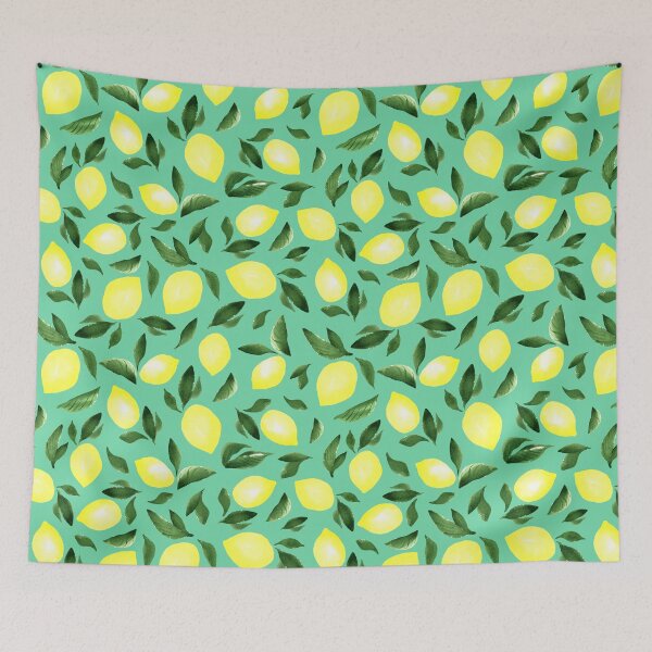 Item preview, Lemons. Green pattern designed and sold by JuliaBadeeva.