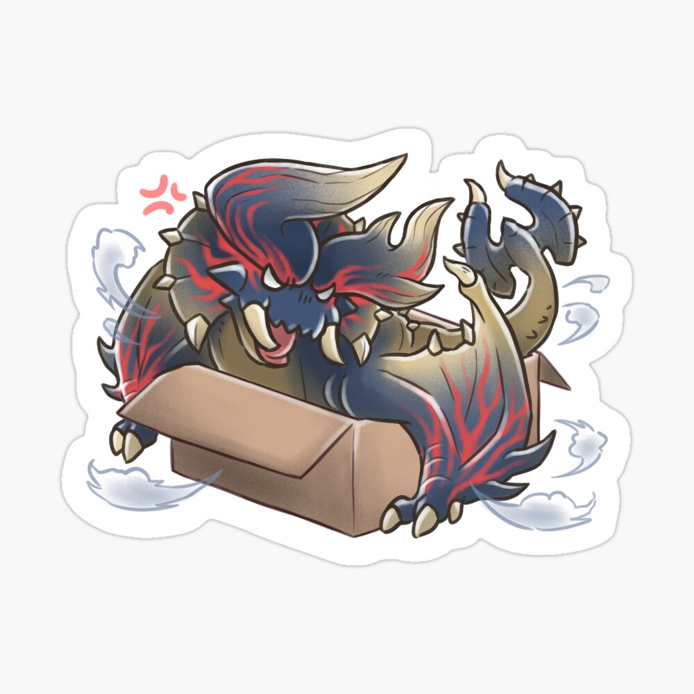 Bloodbath Diablos tribal design - Monster Hunter Sticker for Sale