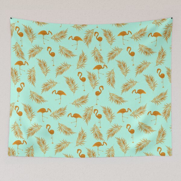 Item preview, Flamingo.  Mint and gold designed and sold by JuliaBadeeva.