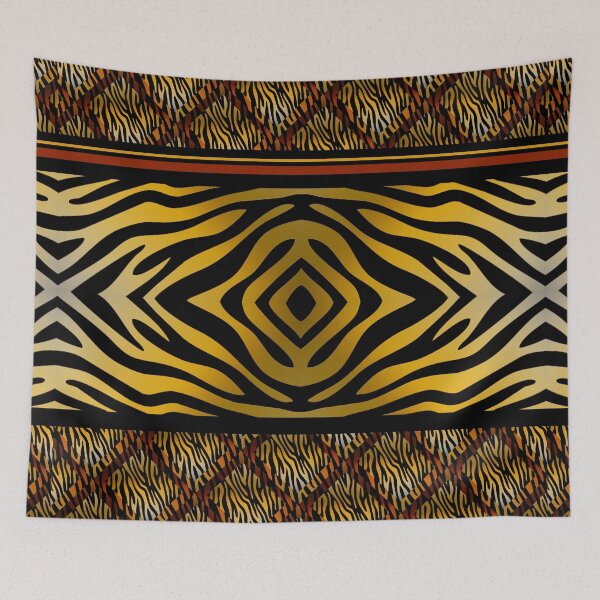 Item preview, Animal Print Tiger Mosaic Stripe designed and sold by jocelynsart.