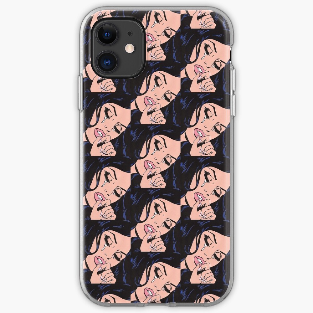 Side Cry Why comic kawaii pinup girl iPhone Case & Cover