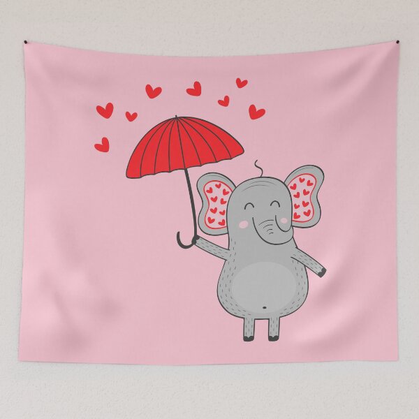 Item preview, ELEPHANT WITH LOVE FLOWERS designed and sold by ReignGFX.
