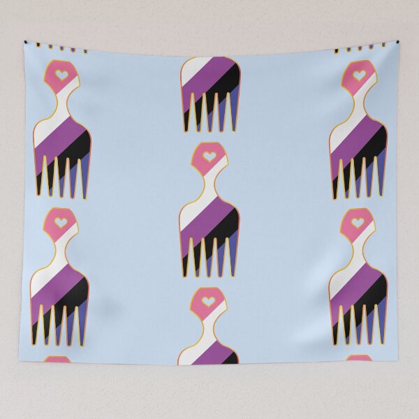 Item preview, GENDERFLUID / GENDERFLEXIBLE PRIDE - Hair Pick  designed and sold by afroflower.