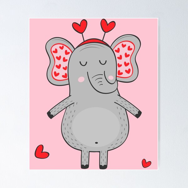 Item preview, ELEPHANT WITH LOVE FLOWERS designed and sold by ReignGFX.
