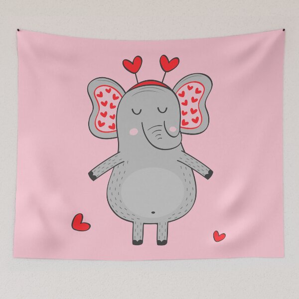 Item preview, ELEPHANT WITH LOVE FLOWERS designed and sold by ReignGFX.