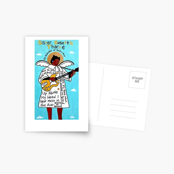 Sister Rosetta Tharpe Gospel Folk Art Postcard