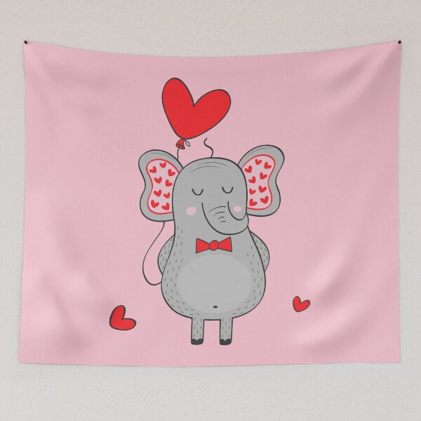Item preview, ELEPHANT WITH LOVE FLOWERS designed and sold by ReignGFX.