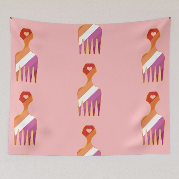 Item preview, LESBIAN PRIDE - Hair Pick designed and sold by afroflower.