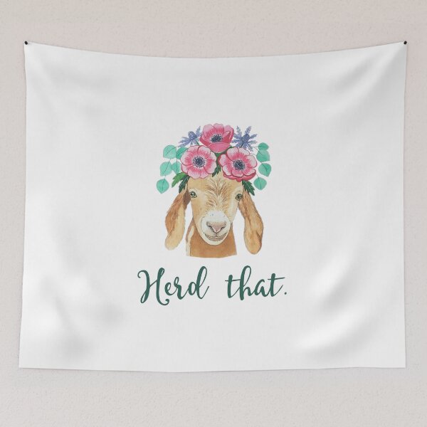 Item preview, GOAT LOVERS GIFT GOAT graphic - HERD THAT FUNNY GOAT print designed and sold by rdorsey8.