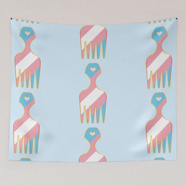 Item preview, TRANSGENDER PRIDE - Hair Pick designed and sold by afroflower.