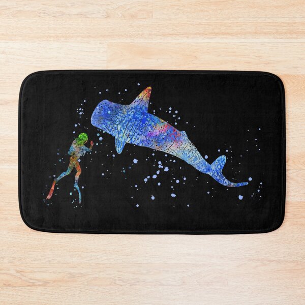 Item preview, Scuba diver, blue whale shark designed and sold by Rosaliartbook.