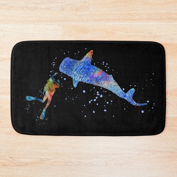 Item preview, Scuba diver, blue whale shark designed and sold by Rosaliartbook.