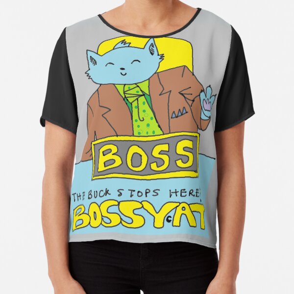 Boss Cat Chiffon Top