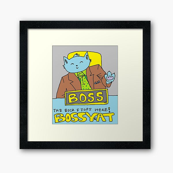 Boss Cat Framed Art Print