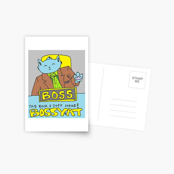 Boss Cat Postcard