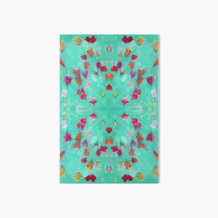 Abstract Turquoise Floral Art Board Print