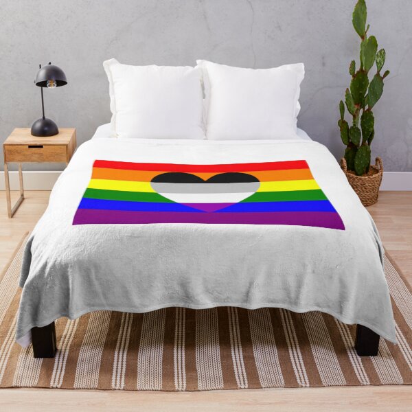 Item preview, Gay Pride Flag with Asexual Heart designed and sold by feardeargcrafts.