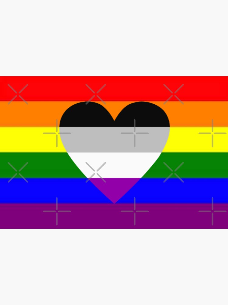 Gay Pride Flag With Asexual Heart Sticker By Queerwriter Redbubble 3650