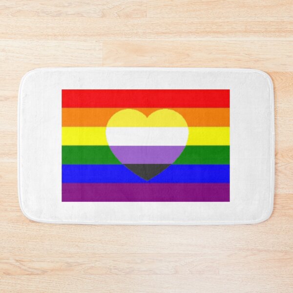 Item preview, Gay Pride Flag with Non-Binary Heart designed and sold by feardeargcrafts.
