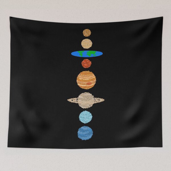 Artikelvorschau, Flat Earth Solar System (schwarz) entworfen und verkauft von magaphie.