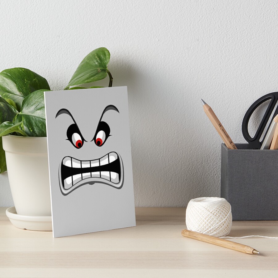 "Thwomp face !" Art Board Print by Alondyte Redbubble