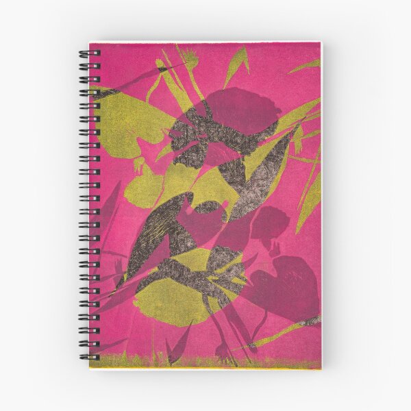 Item preview, Fuchsia Morning Glory Woodcut designed and sold by Ann McIntyre.