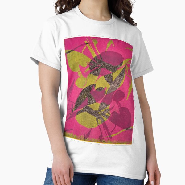 Item preview, Fuchsia Morning Glory Woodcut designed and sold by Ann McIntyre.