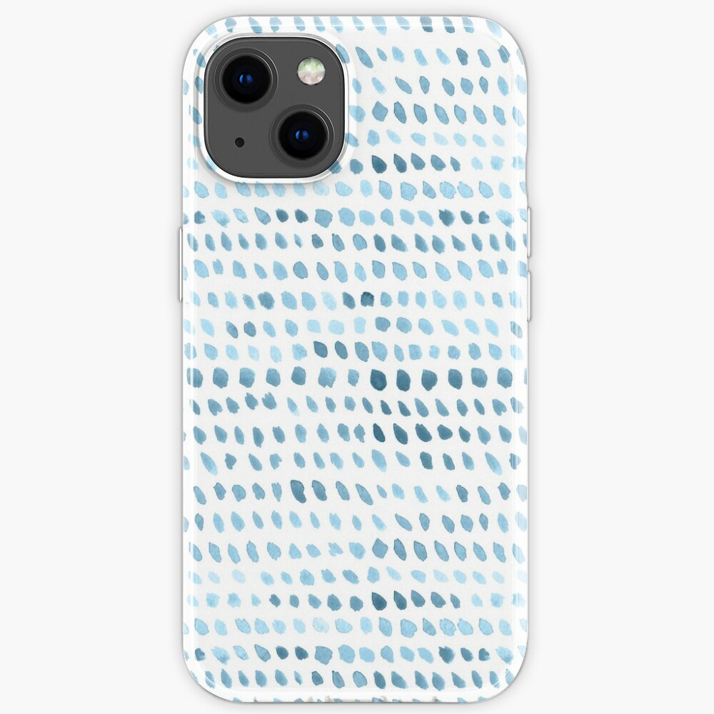 Watercolor Dots - Blue Grey iPhone Case