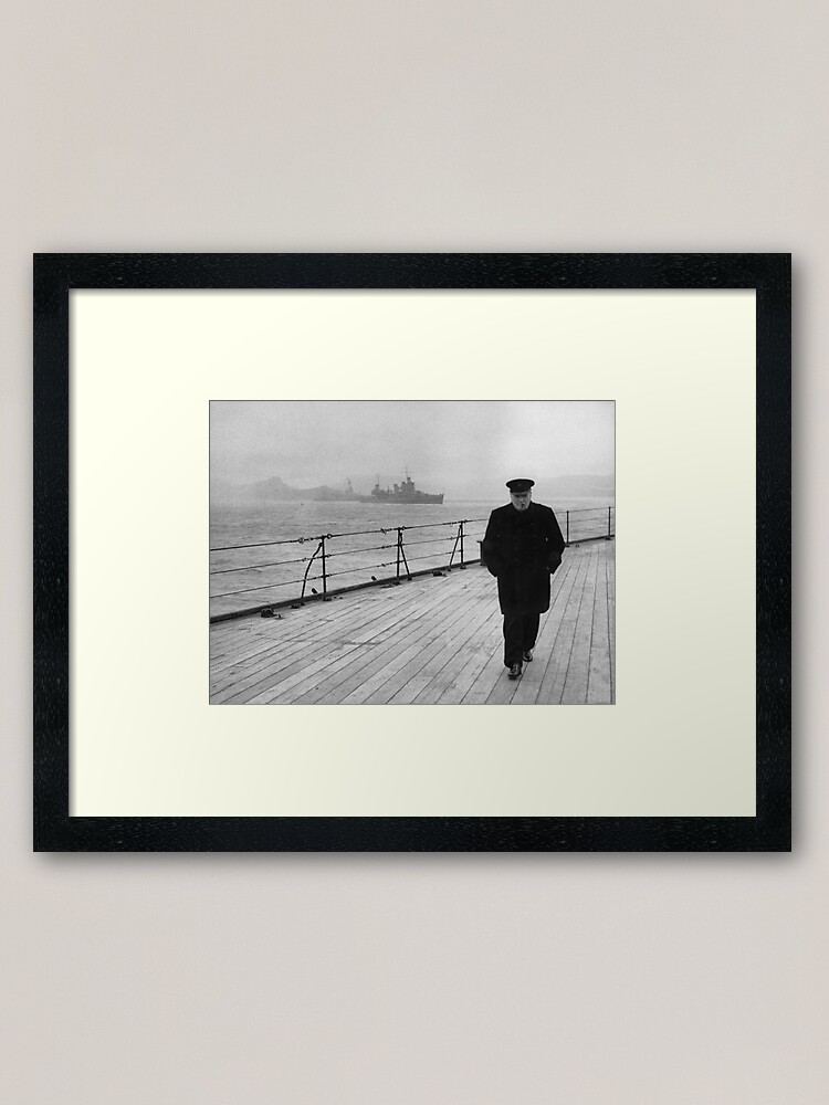 Alternate view of Winston Churchill At Sea Framed Art Print