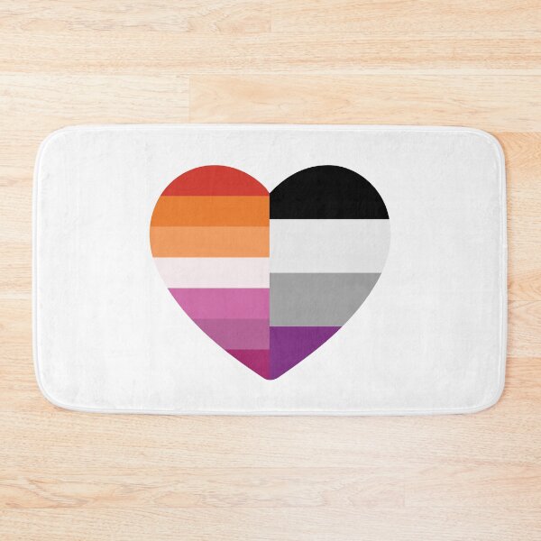 Item preview, Asexual Lesbian Heart designed and sold by dlpalmer.