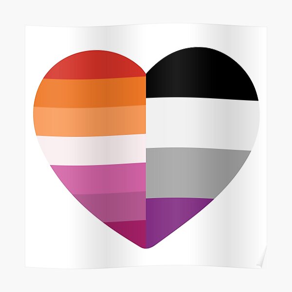 Asexual Lesbian Heart Poster For Sale By Dlpalmer Redbubble 8865