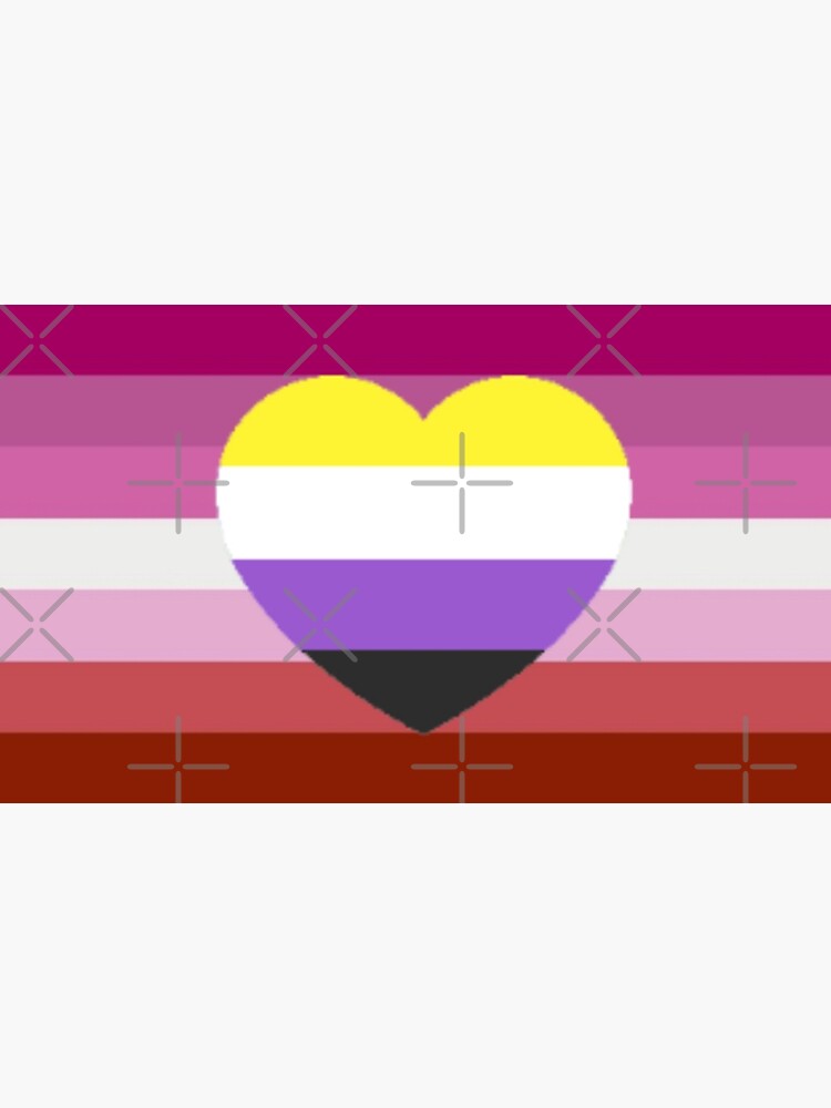 Lesbian Pride Flag With Non Binary Heart Photographic Print For Sale By Queerwriter Redbubble 2614