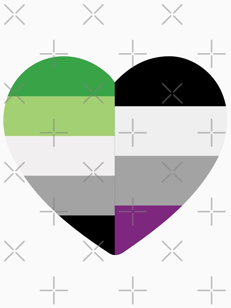 Aromantic Asexual Heart T Shirt By Dlpalmer Redbubble Free Download