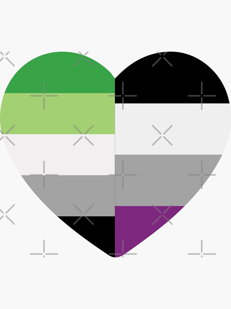 Aromantic Asexual Heart Sticker For Sale By Dlpalmer Redbubble 7454