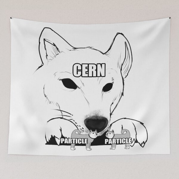 Item preview, Particle doge b&w designed and sold by varjopihlaja.