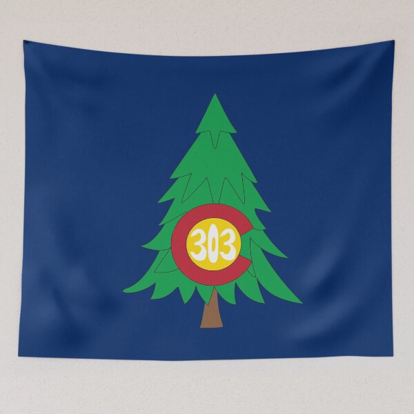 Item preview, Hand Drawn Colorado Tree 303 Area Code designed and sold by itsrturn.