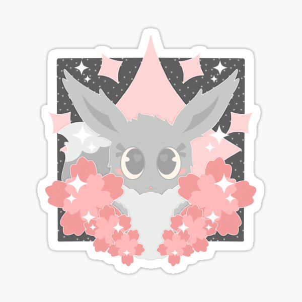 Shiny Normal Type with Flowers Sticker