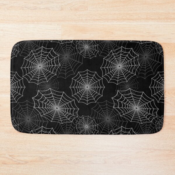 Item preview, White Spider Web Cobweb Silk Pattern on Black designed and sold by Creepyhollow.