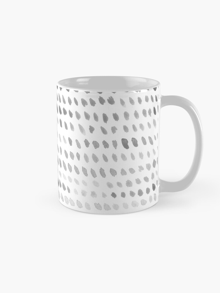 Alternate view of Watercolor Dots - Greyscale Mug