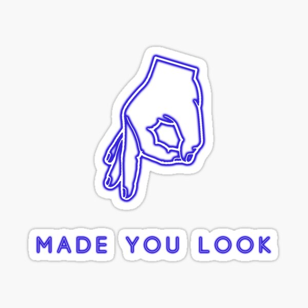 Made You Look Decal// Made You Look Sticker// Circle Game 