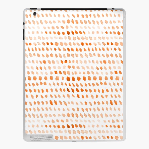 Watercolor Dots -  Orange iPad Skin