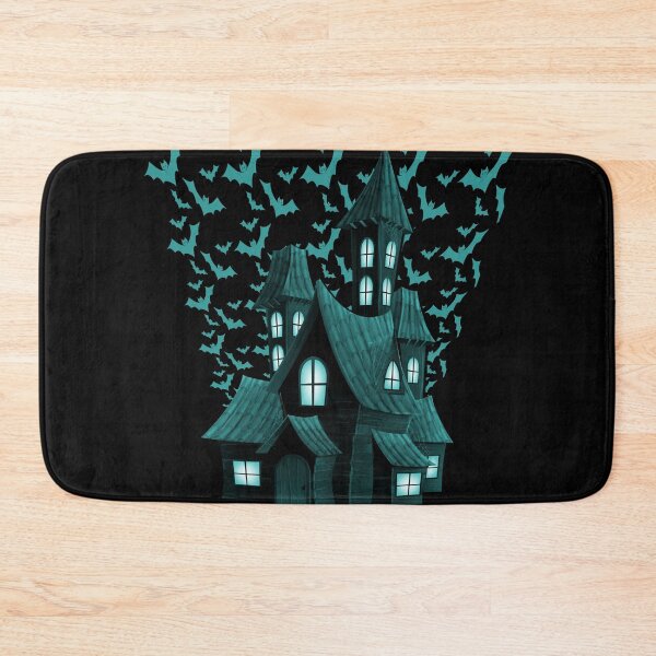 Item preview, Wrath Blue Halloween Haunted House Bat Flyover designed and sold by Creepyhollow.